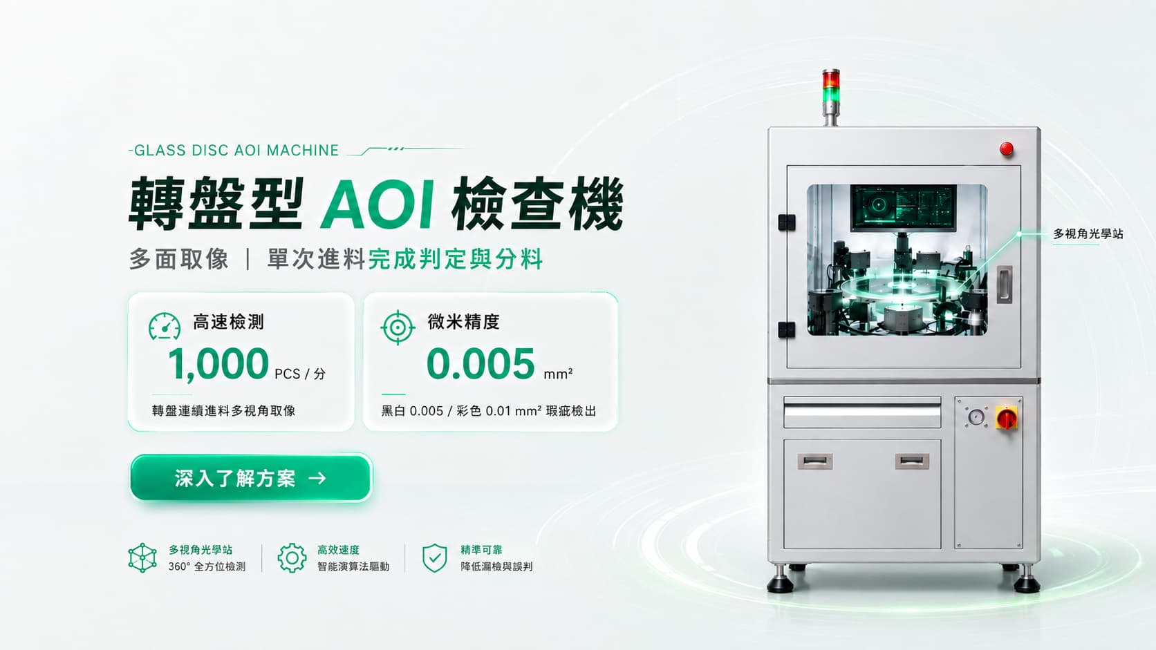 轉盤式檢查機 Glass Disc AOI Machine